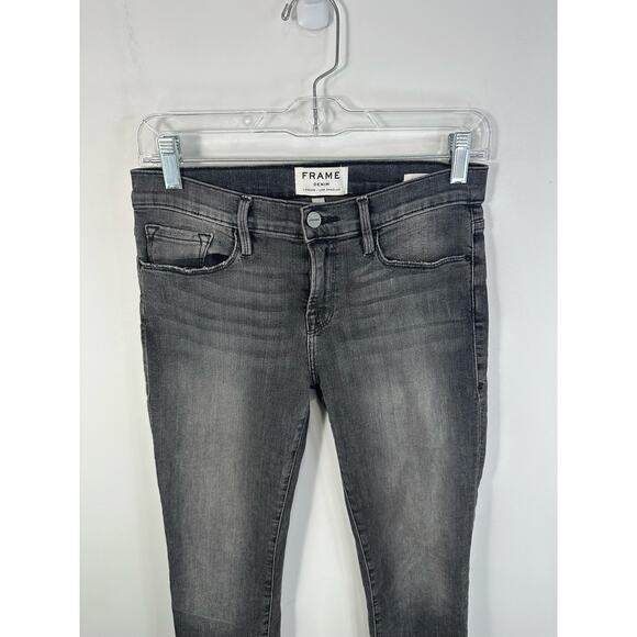 Frame Denim Women's Skinny Jeans - Black and Gray - Picture 3 of 15